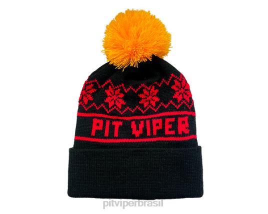 Pit Viper gorro pom pom preto 4XB4L229