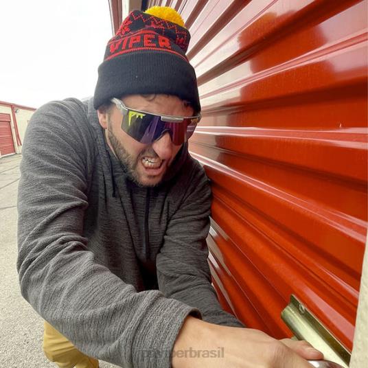 Pit Viper gorro pom pom preto 4XB4L229