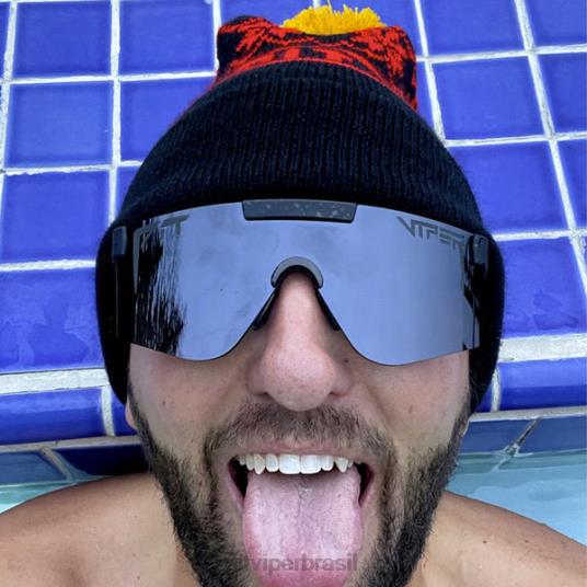 Pit Viper gorro pom pom preto 4XB4L229