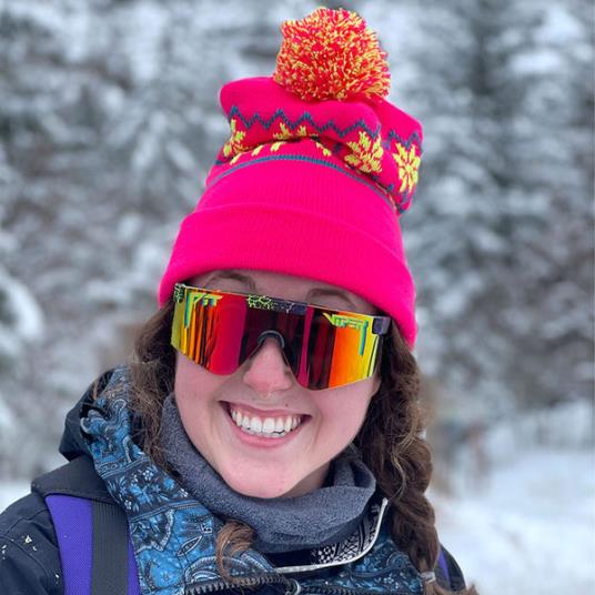 Pit Viper gorro pom pom rosa 4XB4L231