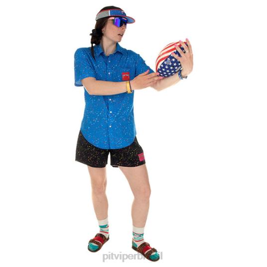 Pit Viper camisa de festa fita azul 4XB4L176